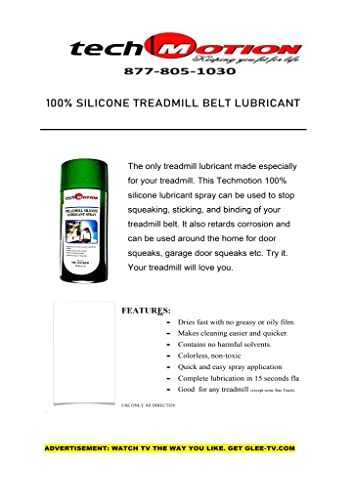 Treadmill 100% Silicone Belt & Deck Lubricant Spray p/n TM-01309