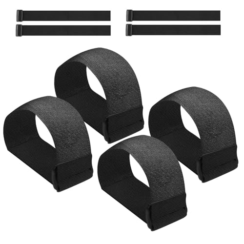 Leg Exerciser Traction Straps, Under Desk Elliptical Pedal Band for Seniors, Secure & Stability for Electric Ellipse Equipment - size: Set of 4