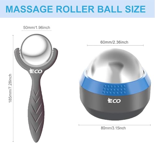 iECO Massage Ice Roller Ball Cold & Heat Therapy Plantar Fasciitis Roller - color: Blue+black