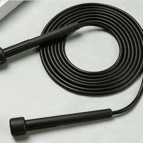 Adjustable Jump Rope for Fitness and Exercise – Skipping Rope for Cardio, Boxing, and Weight Loss – Speed Rope perfect for Men & Women - color: Black
