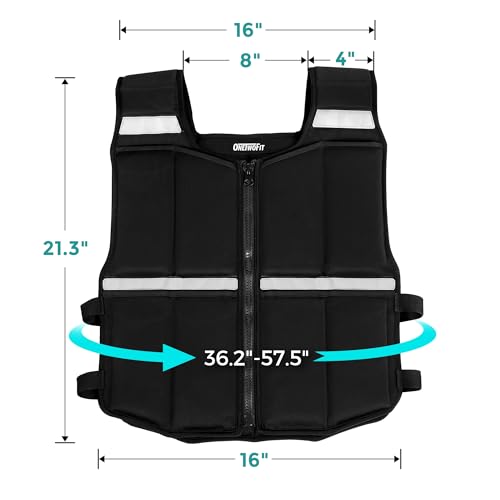 2-45lb Adjustable Weighted Vest Men w/Silicone Weights,Running Rucking Vest - size: 2-45 LBS