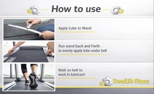 Treadmill Lubrication Kit - 3 Lube Applications - 22" Applicator Wand - Instructions