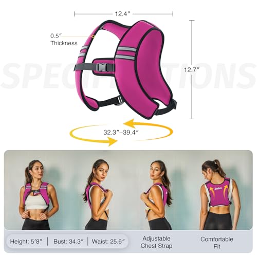 Zelus Weighted Vest for Women Men, Washable Z-Fit Weighted Vest 5/10/15lb - color: Pink, size: 5 LB