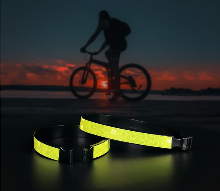 2Pcs Reflective Cycling Trouser Clips, Ankle Safety Band Wrap Outdoor Gear and Recreation Cycling Ankle Safety Band Reflective Bicycles Clip Pant Leg Cuff Clip Bikes Cycling Equipment