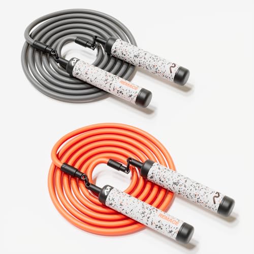 Level 1 Weighted Jump Rope Set - (1/4LB, 1/2LB) Workout Set for Fitness, Exercise and Boxing - Speed Ropes for Beginner to Intermediate Jumpers - Two Included - size: XL - 9’6” (user height 6’2.5” - 6’9”)