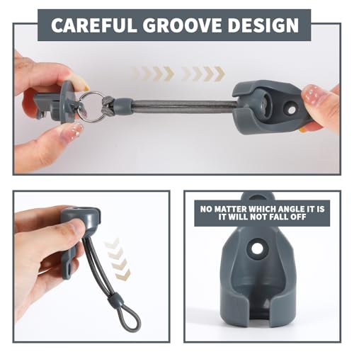 Coolaroo Replacement Parts Bungee End Cap Kit, 2 Sets - color: Gray, size: 2 set bungee kit+end cap