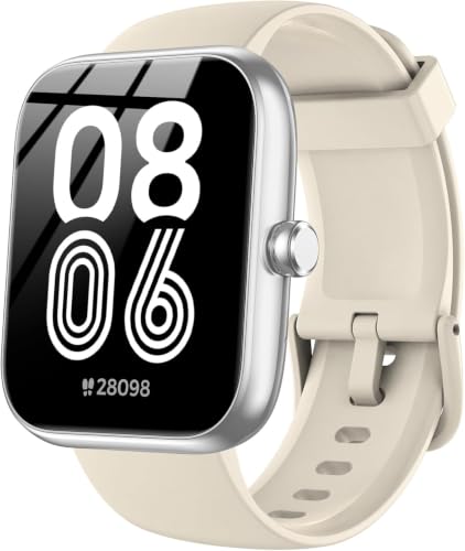 SENBONO Smart Watch with Alexa Built-in 1.83" HD 2026 Health Fitness Tracker Bluetooth Calls and Notifications Heart Rate Sleep Monitor Fitness Watch with 120+ Sport Modes for iPhone Android (White) - color: White