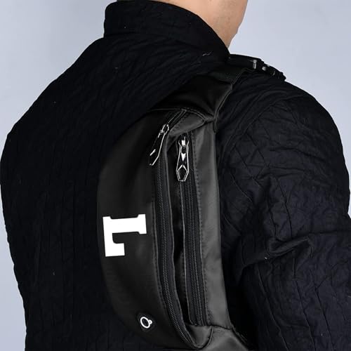 Fanny Packs for Men and Women Water-Repellent Sports Waist Pack Bag - color: 1pack-Black Letter L