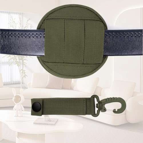 Small Tactical EDC Pouch, 1000D Nylon Round MOLLE Pod for Men - color: Green
