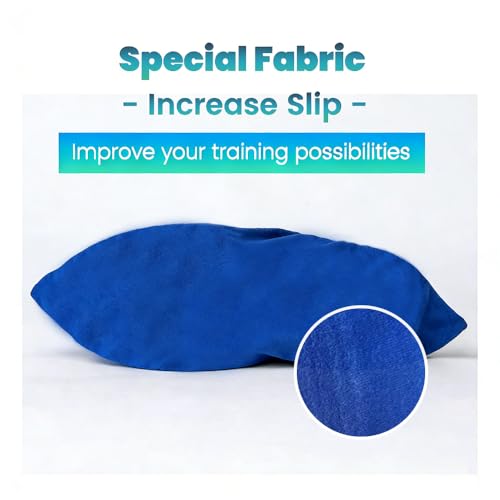 Slide Board Booties for Smooth Gliding (Reusable, Washable) Shoe Covers Compatible with All Fitness Hockey Slide Boards Slip Over Shoe Design - color: navy blue