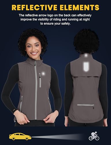 Little Donkey Andy Women's Lightweight Quick Dry Vest Windproof Summer Vest - color: Grey, size: X-Small