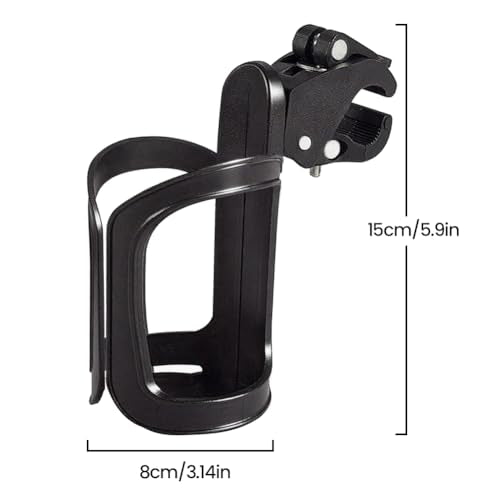 Universal Walker Cup Holder, Wheelchair Cup Holder, Rollator Accessories, Bottle Drink Holder for Walker, Wheelchair, Stroller, Rollator, Mobility Scooter, 1 Pack