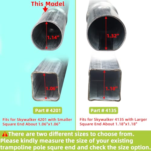 Trampoline Poles Replacement for Skywalker Or Jumpzylla Trampoline Net - style: For Skywalker 4201-4xLower Tubes