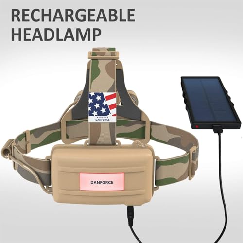 DanForce Headlamp. USB Rechargeable LED Head Lamp. Ultra Bright LUMINUS 1080 Lumen Headlamp Flashlight + Red Light. HeadLamps for Adults, Camping, Outdoors & Hard Hat Light. Zoomable IPX54 Headligh - color: Proxima