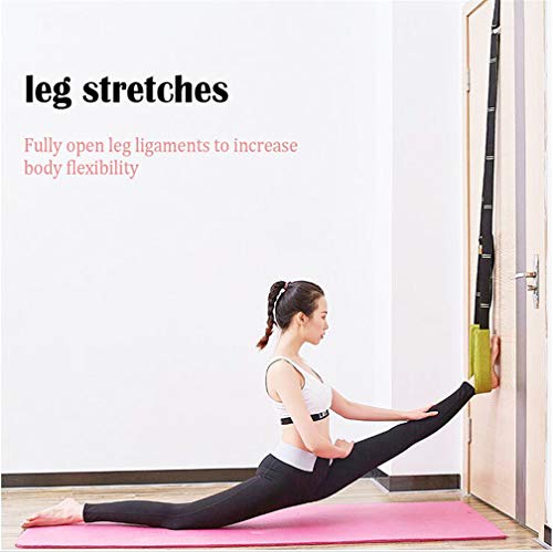 Back bend Assist Trainer - Improve Back and Waist Flexibility, Door Flexibility Stretching Strap, Home equipment for Ballet, Dance, Yoga, Gymnastics, Cheerleading, Splits - color: light pink