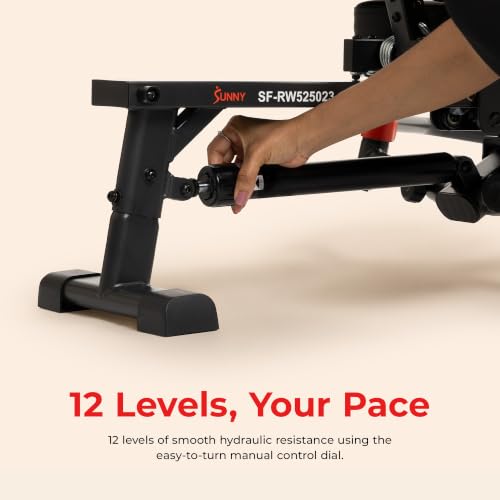 Sunny Health & Fitness Smart Full Motion Rower - color: Black