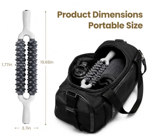 Muscle Roller Stick for Muscle Recovery, Double Row Massage Roller
