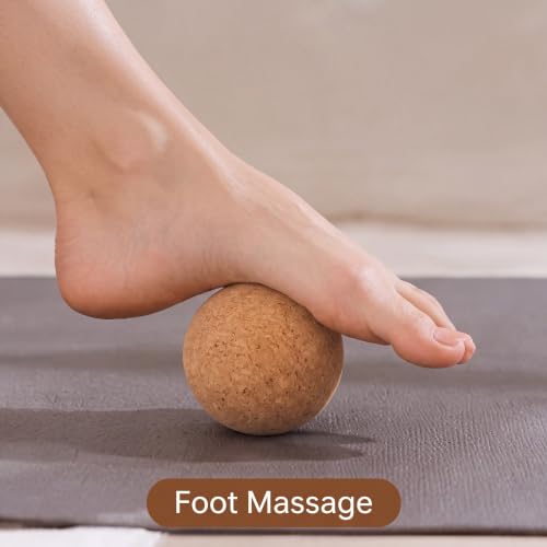 Seenelling 6 Pack 4 Inches Cork Massage Balls Point Balls Bulk - size: 4 inches