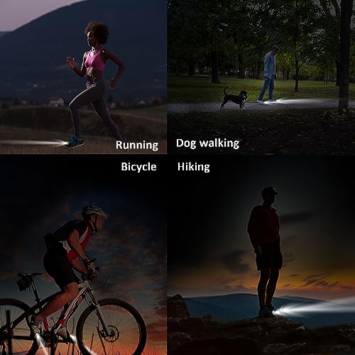 RAHAN Shoe Lights for Shoes,2 PCS Shoe Headlights,Light Up Charm Accessories for Kids Adults Shoe, Hands-Free Night Light, Camping Lights,IP65 Waterproof Light, Red - color: X-Red