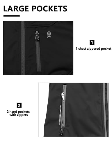 Little Donkey Andy Men's Lightweight Golf Vest Outerwear - color: Reflective Black, size: X-Large