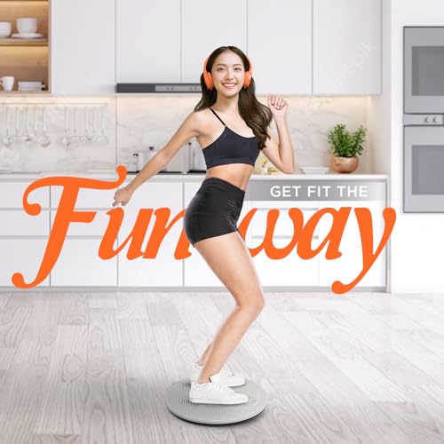 Yes4All Ab Twister Board, 15 inch XXL, Waist Twisting Disc,Twisting Stepper for Aerobic Exercise, Full Body Toning Workout, Noise-Free, 2pcs in a Box - color: Grey