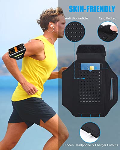 GUZACK Running Armband with Key Pouch & Card Slot, Up to 6.9" - color: 3D Upgrade (Up to 6.9"), size: M