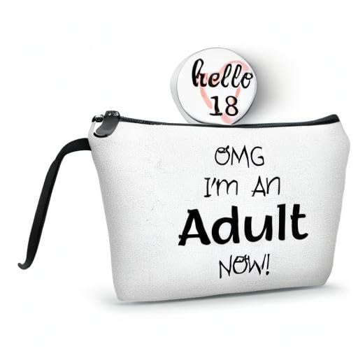 18th Birthday Gifts for Girls, Makeup Cosmetic Bag with Mirror - color: BJ028