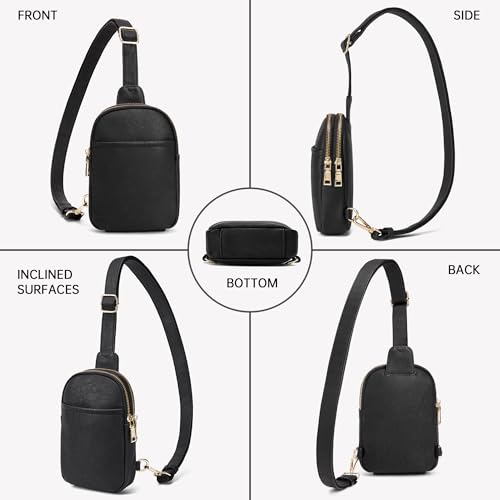 Crossbody Sling Bags & Fanny Packs - Women's Belt Bag Gifts - color: 1-black