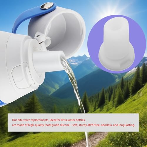 3 Pack Bite Valve Silicone Water Bottle Mouthpiece Replacement Compatible with Brita Filtered Water Bottle Mouthpieces for Brita Bottle Insulated Nozzle Fittings