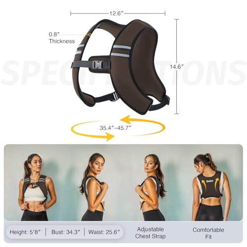 Zelus Weighted Vest for Women Men, Washable Z-Fit Weighted Vest 5/10/15lb - color: Brown, size: 15 LB