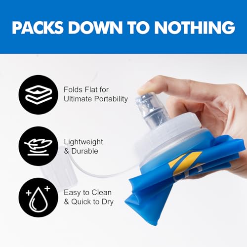 AONIJIE Running Vest for Men & Women, 8L Hydration Backpack, 500ml/2Pcs Soft Flask for Ice