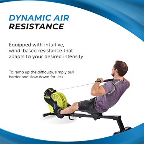Stamina ATS Air Rower Machine with Smart Workout App - Foldable Rowing Machine with Dynamic Air Resistance for Home Gym Fitness - Up to 250 lbs Weight Capacity - style: ATS Air Rower 35-1404