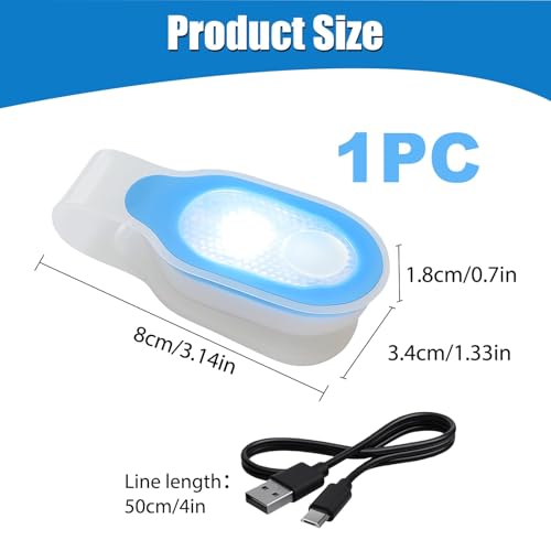 Nurse Night Light Rechargeable LED Clip on Flashlight for Night Shift - color: Blue