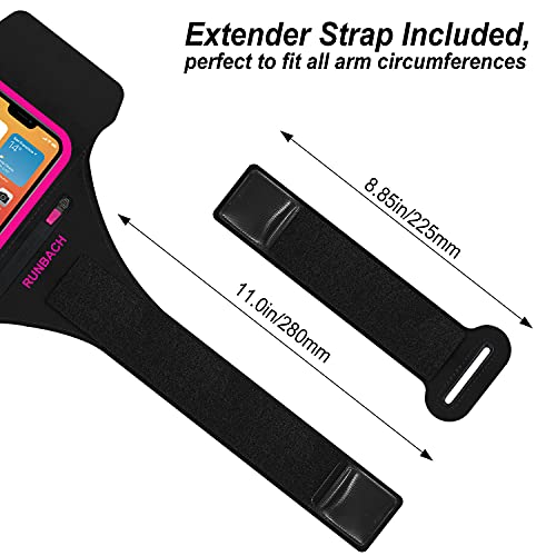Armband for Samsung Galaxy S26 Ultra/S25 Ultra/S24 Ultra/S23 Ultra/S22 Ultra/S21 Ultra/S20 Ultra/S26+/S25+/S24+/S23+/S22+/S21+/S20+/S10+/S9+/S8+, with Zipper Pocket for for Galaxy Buds (Pink) - color: Pink