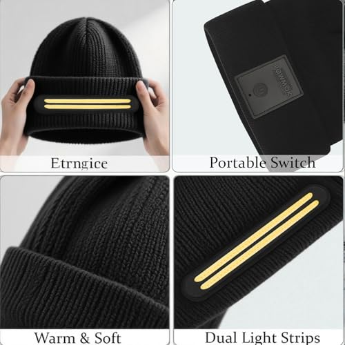 Beanie with Light, 230° Wide Beam Unisex - color: Grey
