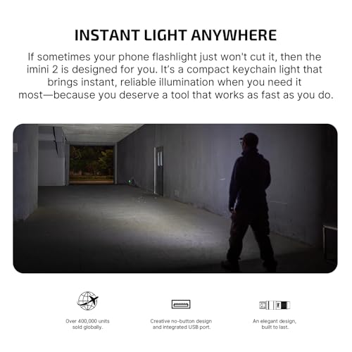 OLIGHT IMINI 2 Rechargeable EDC Keychain Mini Flashlight Dream Blue - color: Dream Blue