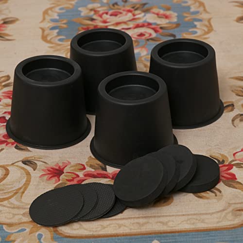 BTSD-home Round Bed Risers 4 Inch - color: 4 Inch, size: 4 Pack