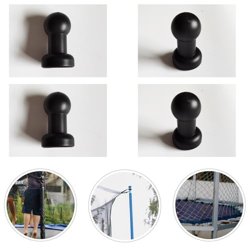 8 Pack Trampoline Poles Cap Replacement Trampoline Enclosure Pole Top Cap Protective Cover Ends Toppers for Trampoline Frame Poles 1 Inch Enclosure Straight Tube Trampoline Safety Enclosure Net