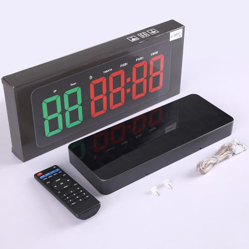 PELLOR Gym Timer Clock, Interval Timer for Home Gym Room - color: Green-red