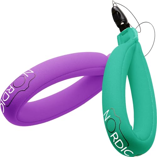 Nordic Flash Floating Wrist Strap (2-pack) for Phone & Action Camera - Compatible with GoPro Hero 13, Insta360 X4, DJI Action 5 Pro, OM System TG-7, Kodak PixPro WPZ2 & iPhone - Turquoise & Purple - color: Turquoise & Purple