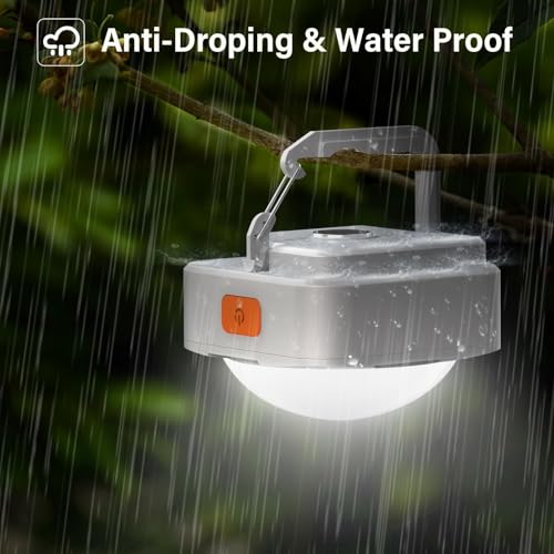 FLY2SKY 3 Pack LED Rechargeable Camping Lights Tent Lantern Mini Emergency - style: 3 Pcs White