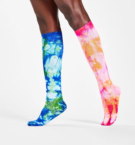 Nurse Mates Women's Wide Calf Socks | 12-14 mmHg Compression | Up to 22" Calf | One Size | 1 Pair - color: Fuchsia Flame, size: One Size