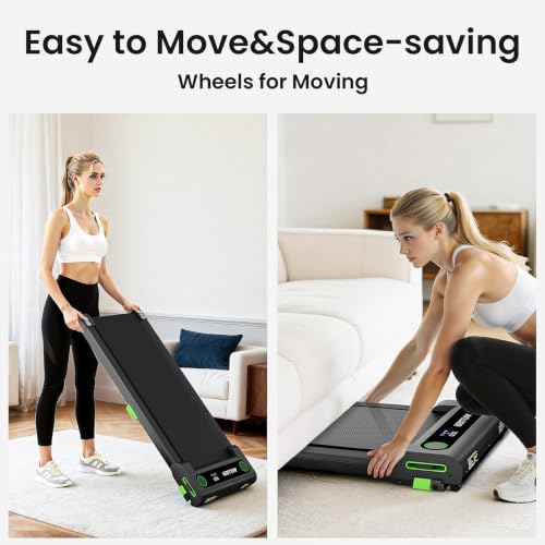 AKLUER Walking Pad Treadmill with 12% Auto Incline Adjustable Handlebar - color: Matte Black