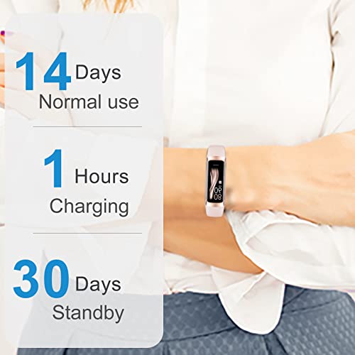 Zeacool Fitness Tracker with 24/7 Heart Rate, Blood Oxygen Blood Pressure Sleep Monitor, Activity Trackers 5 ATM Waterproof,Step Calorie Counter Pedometer Health Smart Watch for Women Men - color: Pink