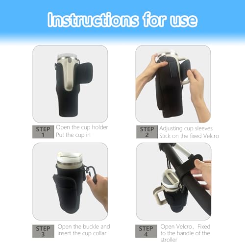 Stroller Cup Holder Compatible with Stanley