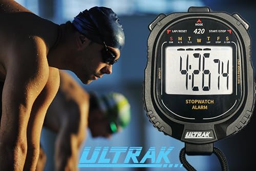 ULTRAK 420 Waterproof Stopwatch for Swim Training - Cumulative Split Timer