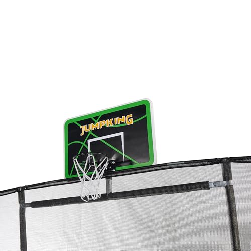 JumpKing Rectangle Trampoline w/ 2 Basketball Hoops & Breakaway Rim 10'x15'