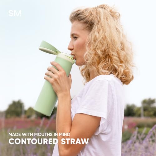 Simple Modern Water Bottle with Straw & Handle | 24oz | Blue - color: -Dreamscape, size: 24 Ounces