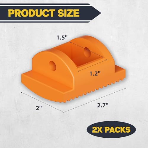 Ladder Stabilizer Rubber Foot Pads, Replacement Foot Pad Spacers – 2 Pack