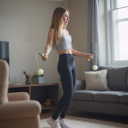 Jump rope,cordless skipping rope,fitness training bodyshaping - color: light green